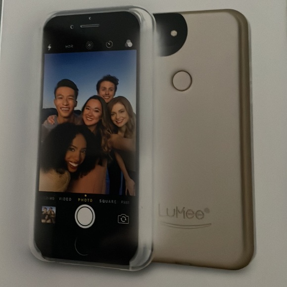 NEW - LuMee Two Selfie Phone Case, Gold Matte - Fits iPhone 6, 6s, 7, 8 - Picture 7 of 7